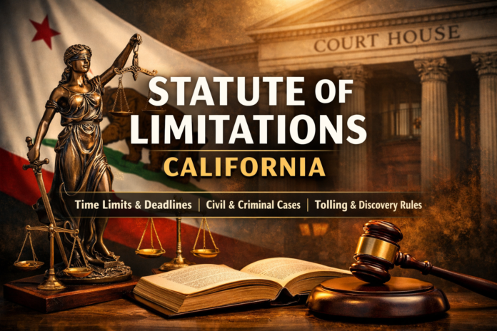 Statute of limitations california overview in California